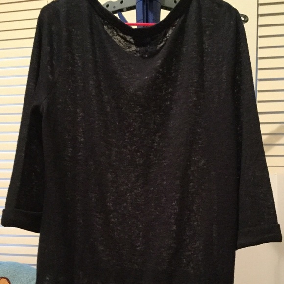 New York and Company Sweater Women’s XL Dark Gray Layered Flannel Fashion‎ - Picture 2 of 6